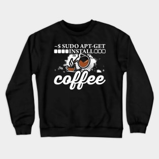 Linux Sudo Apt-Get Install Coffee Crewneck Sweatshirt